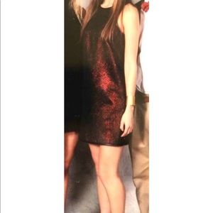 Shiny red/black dress